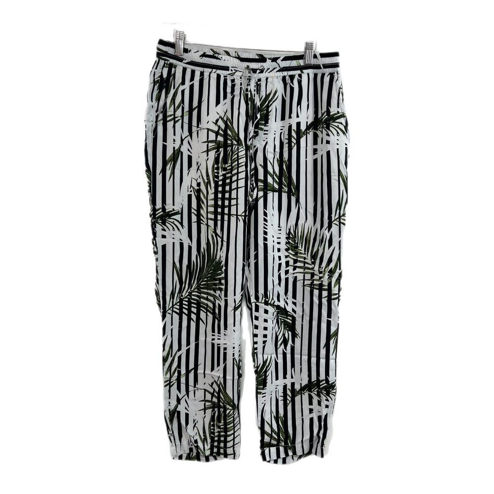 Lauren Ralph Lauren Pants Womens Size 6 Pull On Tropical Palms Straight Leg